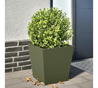 vidaXL Garden Planter Olive Green 40x40x40 cm Steel