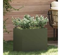 vidaXL Garden Planter Olive green 50 x 32 x 40 cm Cold-rolled steel
