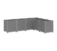 vidaXL Garden Planter Light Grey 160x120x53 cm PP