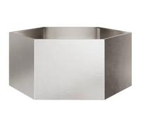 vidaXL Garden Planter Outdoor Flower Pot Planter Pot Hexagon Stainless Steel