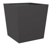 vidaXL Garden Planter Outdoor Flower Pot Patio Box - Black Steel, 50x50x50cm, Rust-Resistant, Ideal for Gardens, Balconies, Terraces