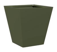 vidaXL Garden Planter - Outdoor Flower Pot Patio Box - Olive Green Steel - 30x30x30cm - Ideal for Gardens, Balconies, Patios - Study & Durable - Ample Planting Space - Versatile with Custom Drainage
