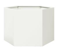 vidaXL Garden Planter White Hexagon 69x60x45 cm Steel