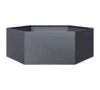 vidaXL Garden Planter Anthracite Hexagon 138X120X45cm Steel, Black