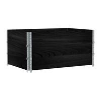 vidaXL Garden Planter Outdoor Flower Pot Planter Pot Black Solid Wood Pine