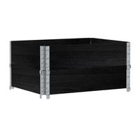 vidaXL Garden Planter Outdoor Flower Pot Planter Pot Black Solid Wood Pine