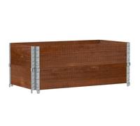 vidaXL Garden Planter Outdoor Flower Pot Planter Pot Brown Solid Wood Pine