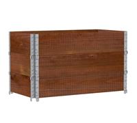 vidaXL Garden Planter Outdoor Flower Pot Planter Pot Brown Solid Wood Pine