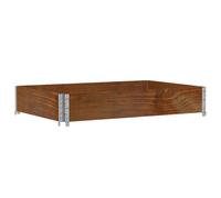 vidaXL Stackable Wooden Garden Planter - Foldable Outdoor Flower Pot, Adjustable Shape, Pine Wood, 120x80x21.5 cm, Brown, Perfect for Gardens, Balconies, Porches, and Patios