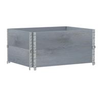 vidaXL Garden Planter Grey 80x60 cm Solid Wood Pine, Grey