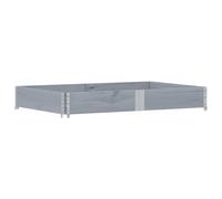 vidaXL Garden Planter Outdoor Flower Pot Planter Pot Grey Solid Wood Pine