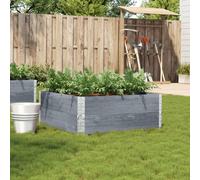 vidaXL Garden Planter Outdoor Flower Pot Planter Pot Grey Solid Wood Pine