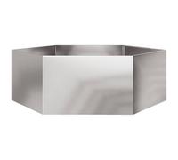 vidaXL Garden Planter Outdoor Flower Pot Planter Pot Hexagon Stainless Steel