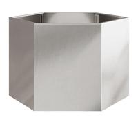 vidaXL Garden Planter Outdoor Flower Pot Planter Pot Hexagon Stainless Steel