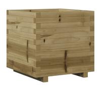 vidaXL Garden Planter 50x50x49.5 cm Impregnated Wood Pine 847357, Brown
