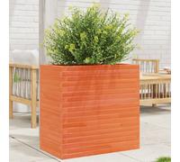 vidaXL Garden Planter Outdoor Flower Pot Planter Pot Wax Brown Solid Wood Pine