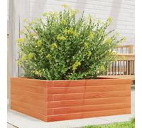vidaXL Garden Planter Outdoor Flower Pot Planter Pot Wax Brown Solid Wood Pine