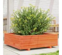 vidaXL Garden Planter Outdoor Flower Pot Planter Pot Wax Brown Solid Wood Pine