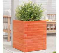 vidaXL Garden Planter Outdoor Flower Pot Planter Pot Wax Brown Solid Wood Pine