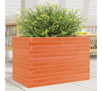 vidaXL Garden Planter Outdoor Flower Pot Planter Pot Wax Brown Solid Wood Pine