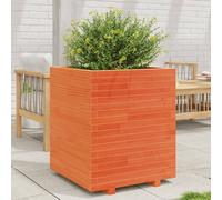 vidaXL Garden Planter Outdoor Flower Pot Planter Pot Wax Brown Solid Wood Pine