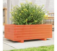 vidaXL Garden Planter Outdoor Flower Pot Planter Pot Wax Brown Solid Wood Pine