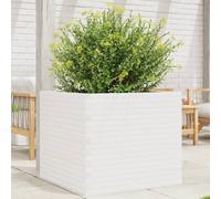 vidaXL Garden Planter Outdoor Flower Pot Planter Pot White Solid Wood Pine