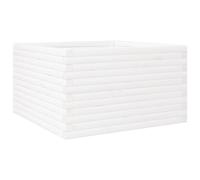 vidaXL Garden Planter Outdoor Flower Pot Planter Pot White Solid Wood Pine