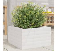 vidaXL Garden Planter White 40x40x23 cm Solid Wood Pine