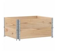 vidaXL Garden Planter - Outdoor Flower Pot | Stackable Wooden Garden Bed | Rustic Pinewood Wood Planter | Foldable & Adjustable Shape | Ideal for Patio, Deck, Balcony, Porch - DIY Flower and Ve...