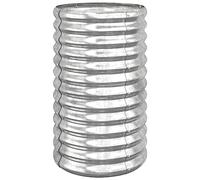 vidaXL Garden Planter Outdoor Plant Stand Raised Bed Flower Pot Patio Planter Vegetable Herb Bed Flower Box Galvanised Steel Silver