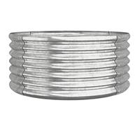 vidaXL Garden Planter Outdoor Plant Stand Raised Bed Flower Pot Patio Planter Vegetable Herb Bed Flower Box Powder-coated Steel Silver