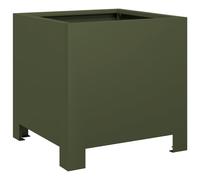 vidaXL Garden Planter Patio Flower Pot Outdoor Planter Box Olive Green Steel