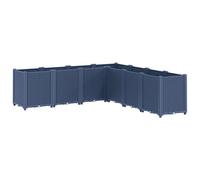 vidaXL Garden Planter Grey 160x160x53 cm PP, Grey