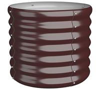 vidaXL Garden Planter Galvanised Steel 40x40x36 cm Brown