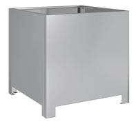 vidaXL Garden Planter Plant Pot Box - Galvanised Steel - 40x40x40 cm - Outdoor/Patio/Decoration - -