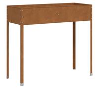 vidaXL Garden Planter Box Rectangular 100.5x40.5x90 cm Weathering Steel Brown Outdoor