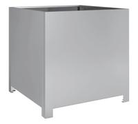 vidaXL Garden Planter Plant Pot Patio Outdoor Box - Galvanised Steel, Square, Ample Space, 50x50x50 cm