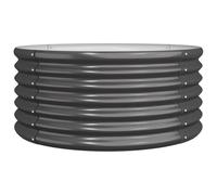 vidaXL Garden Planter Powder-coated Steel 80x80x36 cm Anthracite, Grey