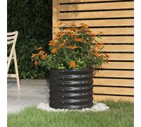 Vidaxl Garden Planter Powder-Coated Steel 40X40X36 Cm Grey