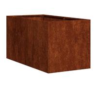 (weathering steel, 40 x 80 x 40 cm) vidaXL Planter Outdoor Flower Pot Garden Raised Bed Patio Plant Pot Steel