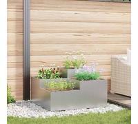 Garden Planter Metal Outdoor Decor for Gardens Rectangular Modern vidaXL