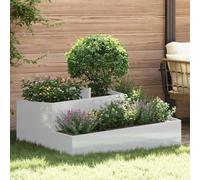 vidaXL Garden Planter Silver 100 x 100 x 50 cm Galvanised Steel