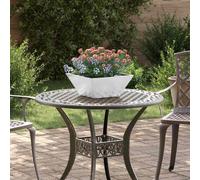 vidaXL Garden Planter Silver 35 x 35 x 15 cm Galvanised Steel