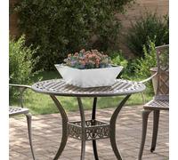 vidaXL Garden Planter Silver 40 x 40 x 15 cm Galvanised Steel