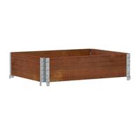 vidaXL Garden Planter - Stackable Outdoor Flower Pot for Gardens, Balconies, Patios, Front Porches - Solid Pine Wood - Brown - L80 x W60 x H21.5 cm