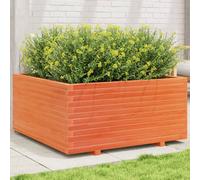 vidaXL Garden Planter Outdoor Flower Pot Planter Pot Wax Brown Solid Wood Pine