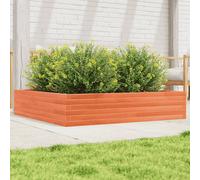 vidaXL Garden Planter Wax Brown 110x110x23 cm Solid Wood Pine