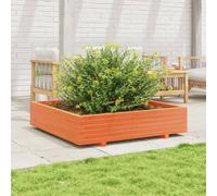 vidaXL Garden Planter Outdoor Flower Pot Planter Pot Wax Brown Solid Wood Pine