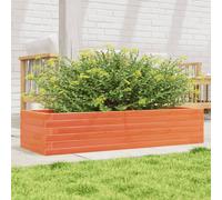 vidaXL Garden Planter Wax Brown 110x40x23 cm Solid Wood Pine